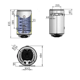 Водонагрівач  комбінований Thermo Alliance  80 л.  (CWH 8044 4S R) Фото - 1